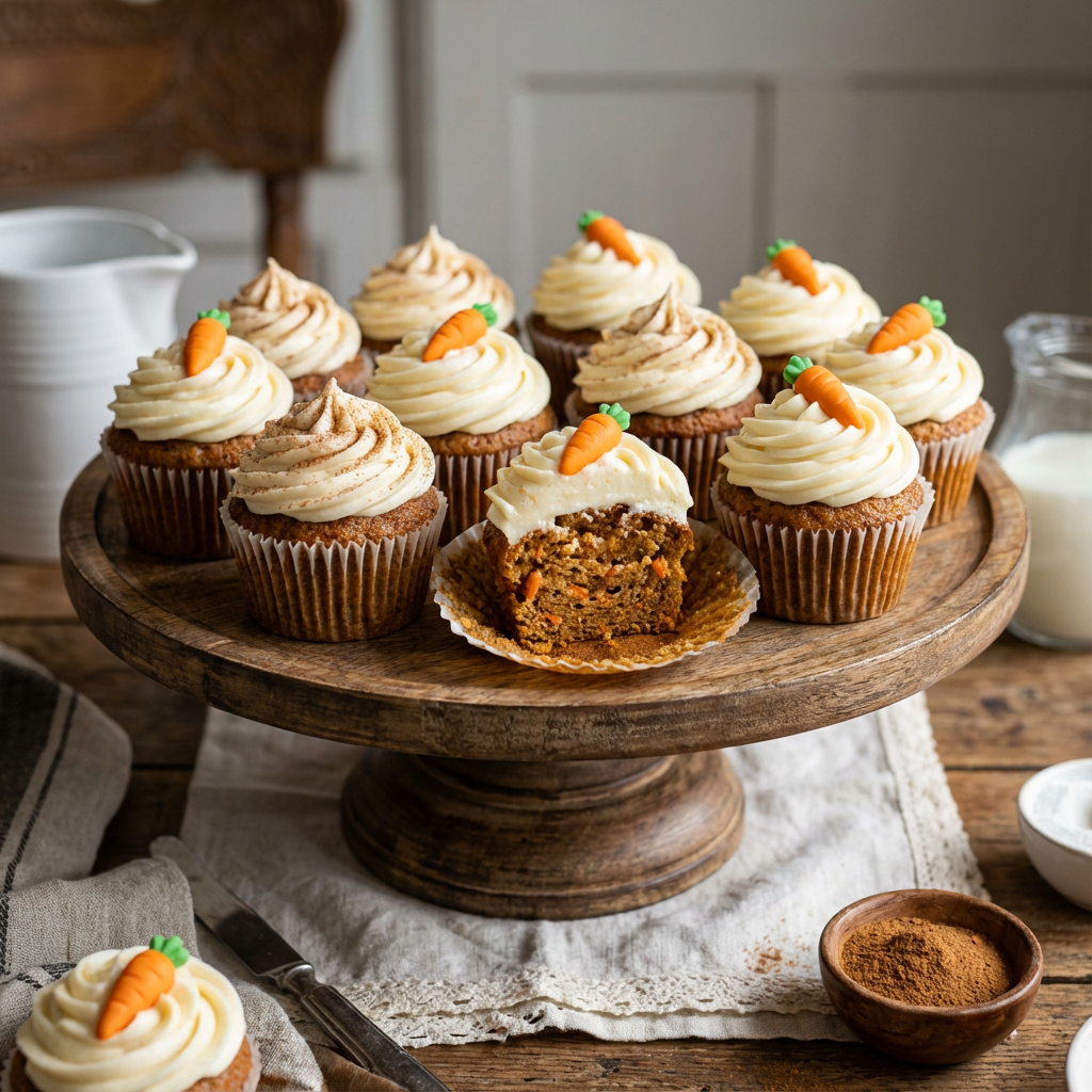 Perfect Carrot Cupcakes with Cream Cheese Frosting