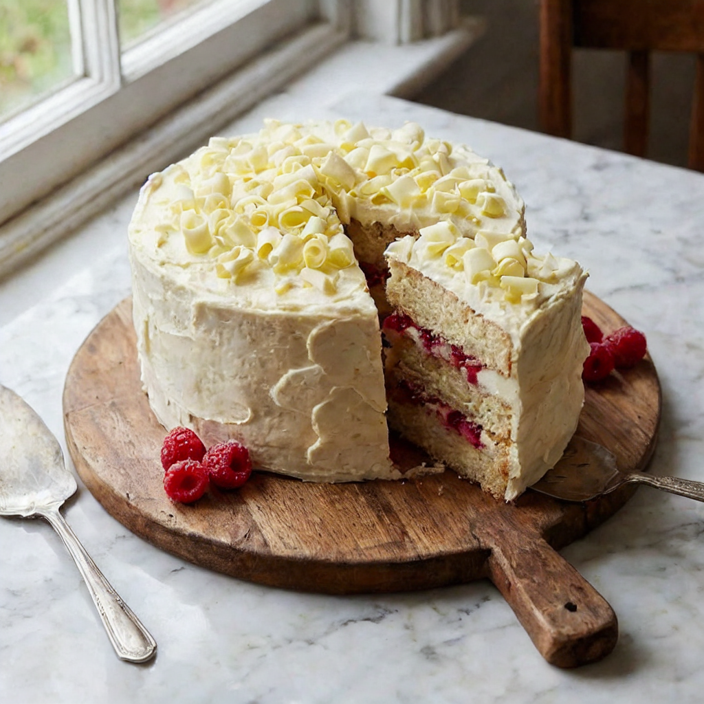 White Chocolate Raspberry Cake (Elegant Layer Cake)