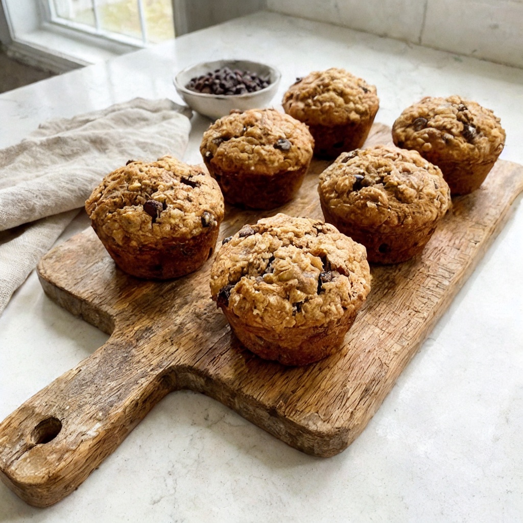 Banana Chocolate Chip Oat Muffins (Basically Breakfast, Basically Dessert)