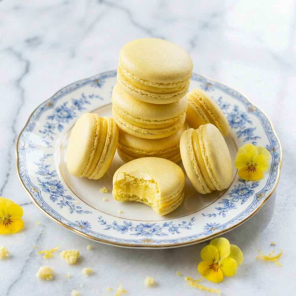 Lemon Macarons: Classic French Meringue Cookies with Zesty Lemon Buttercream