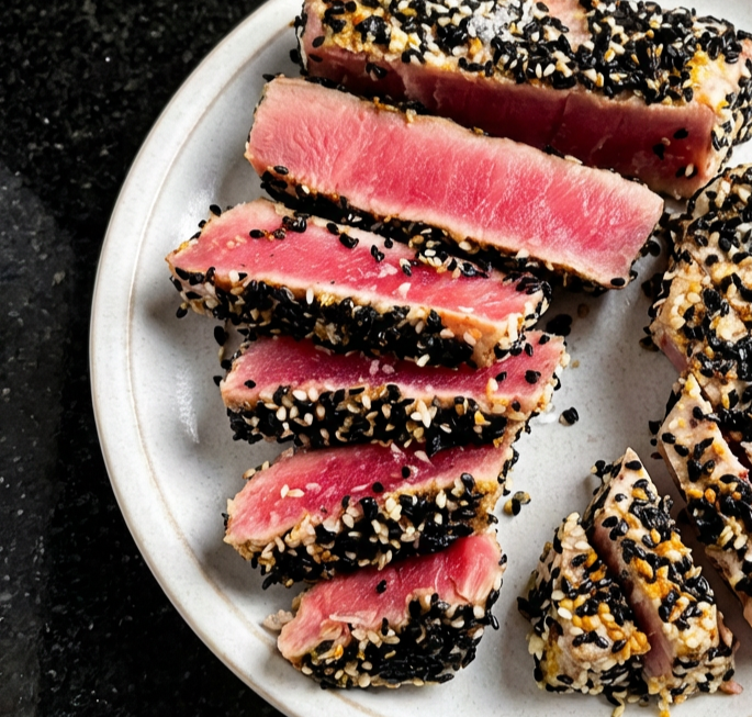 Perfectly Seared Sesame Tuna with Fluffy Rice: A Restaurant-Style Dinner at Home