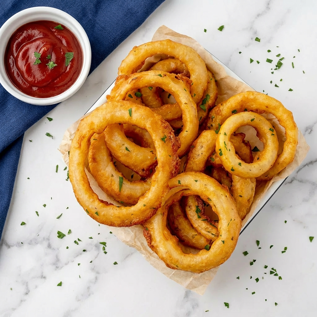 Crispy Beer-Battered Onion Rings