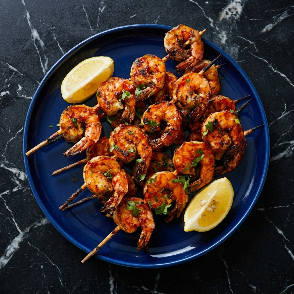 Garlic Lime Grilled Shrimp Skewers