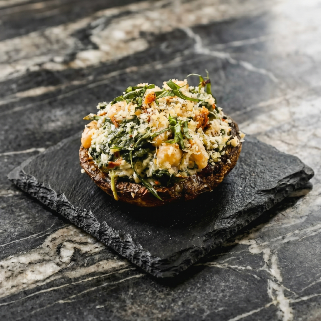 Stuffed Portobello Mushrooms with Spinach and Cheese